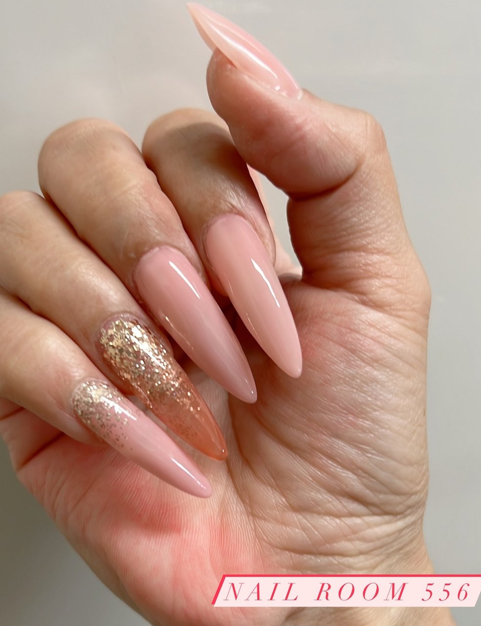 オールシーズン/ハンド/ロング/ポイント/ベージュ - 脱毛＆ネイル