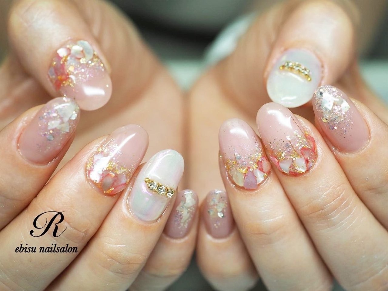 オールシーズン オフィス デート 女子会 ハンド Ebisu Nailsalon Rのネイルデザイン No ネイルブック