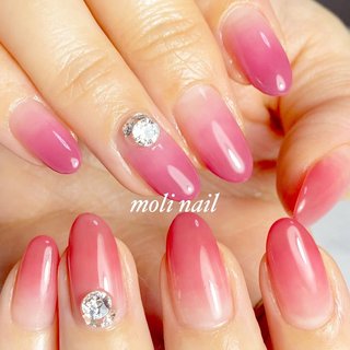 クリア ピンク レッドのネイルデザイン ネイルブック