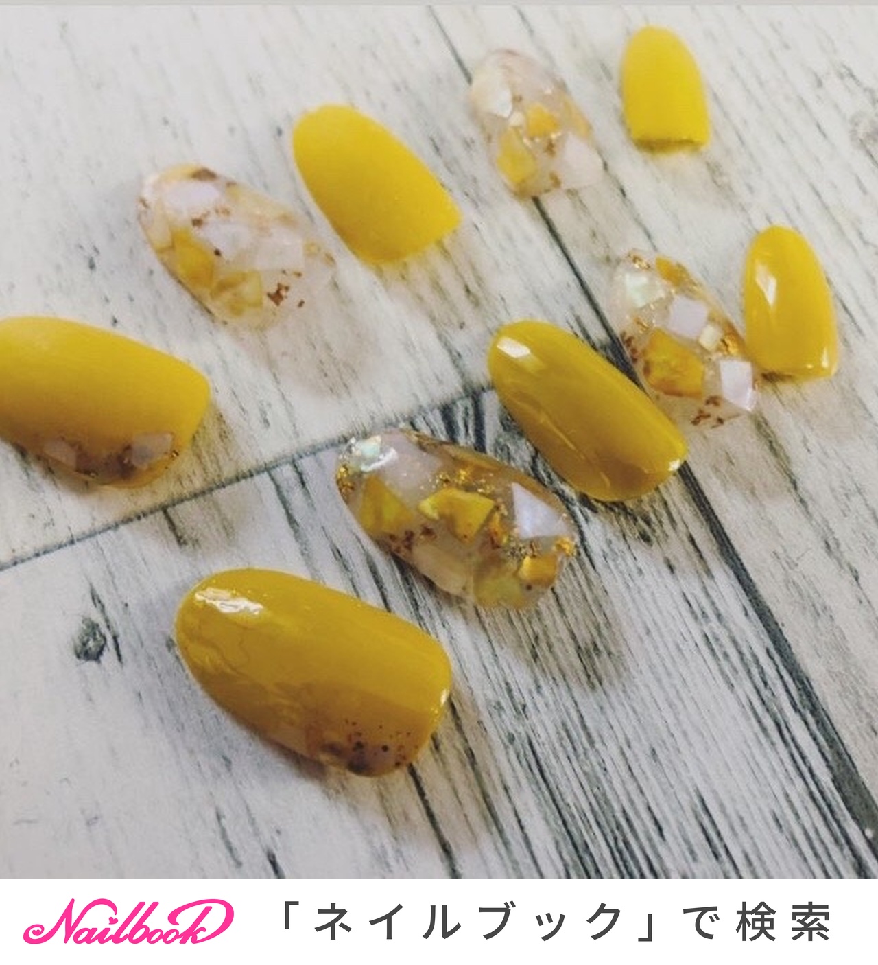 春 ネイルチップ セリアジェルのネイルデザイン ネイルブック
