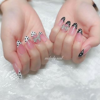 おすすめ順 ワンカラー ドットフレンチのネイルデザイン ネイルブック