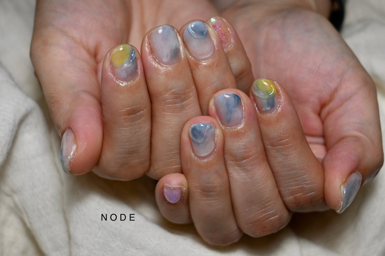 ハンド ターコイズ 水色 ブルー Nodeのネイルデザイン No ネイルブック