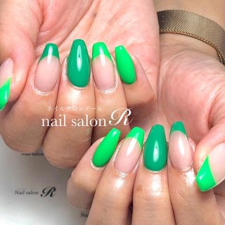 おすすめ順 スクエア 黄緑ネイルのネイルデザイン ネイルブック