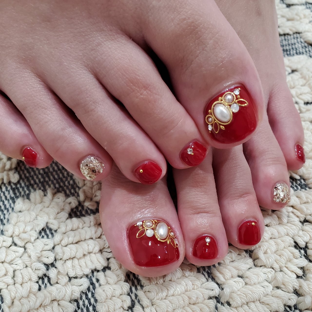 フット レッド An Nailのネイルデザイン No ネイルブック