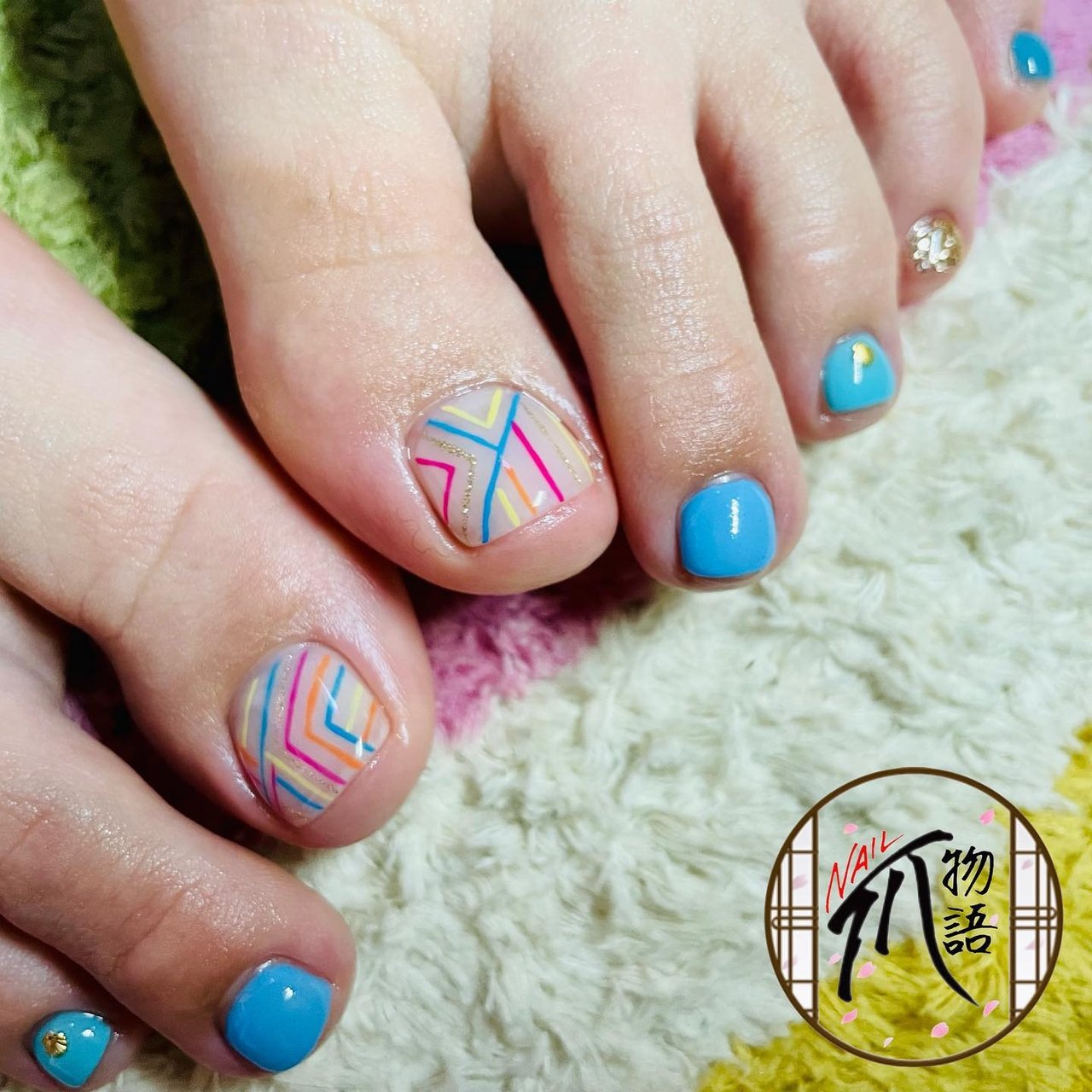 夏 梅雨 海 リゾート フット 爪師真央のネイルデザイン No ネイルブック