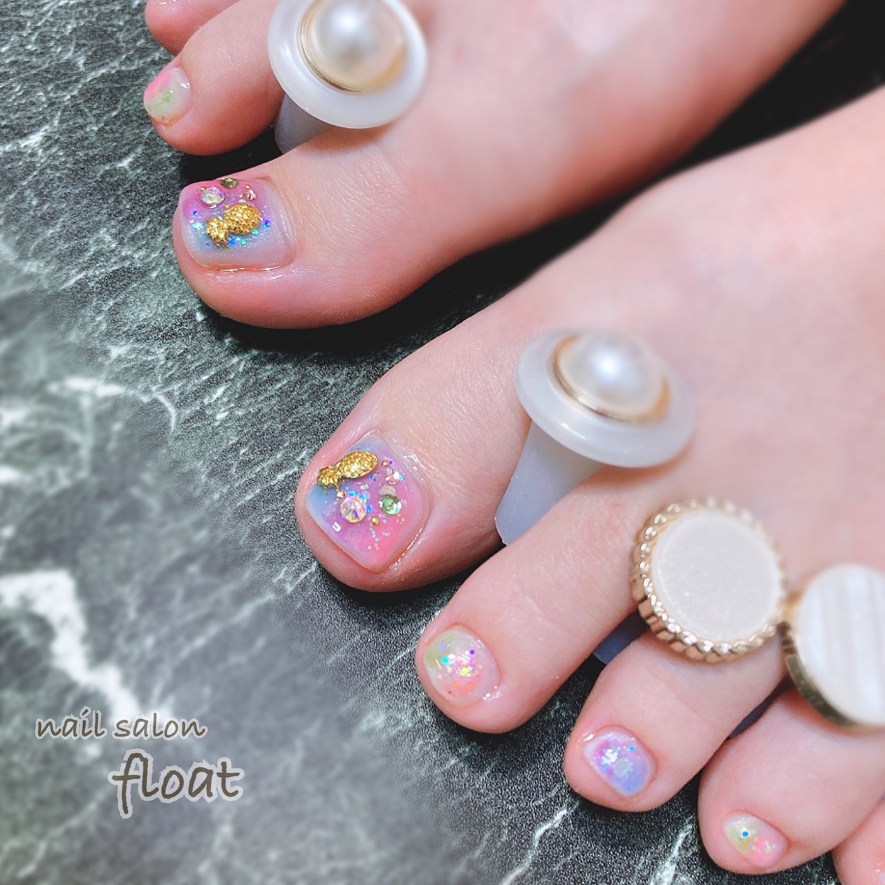 夏 旅行 海 リゾート フット Nail Salon Floatのネイルデザイン No ネイルブック