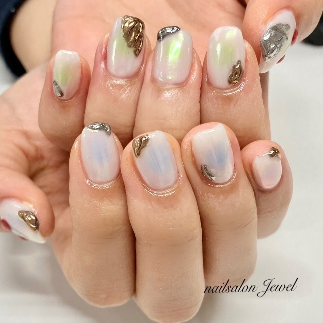 春 夏 ハンド チーク ミラー Nailsalon Jewelのネイルデザイン No ネイルブック