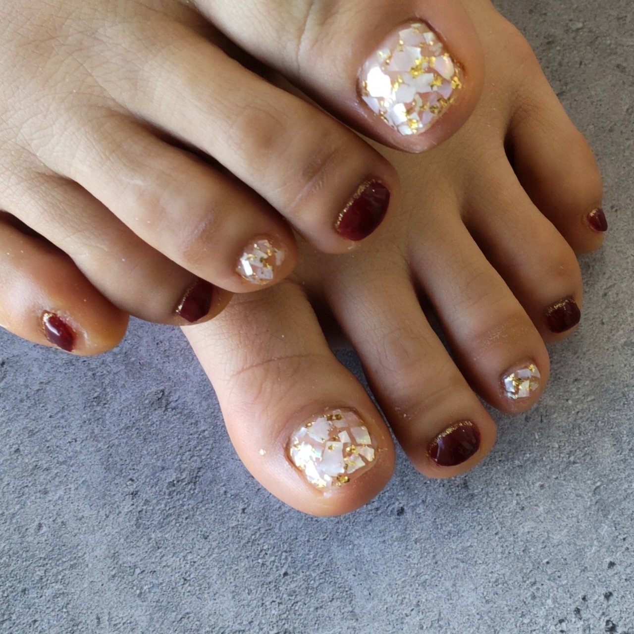 夏 フット シェル スクエアオフ お客様 Mars Nailのネイルデザイン No ネイルブック