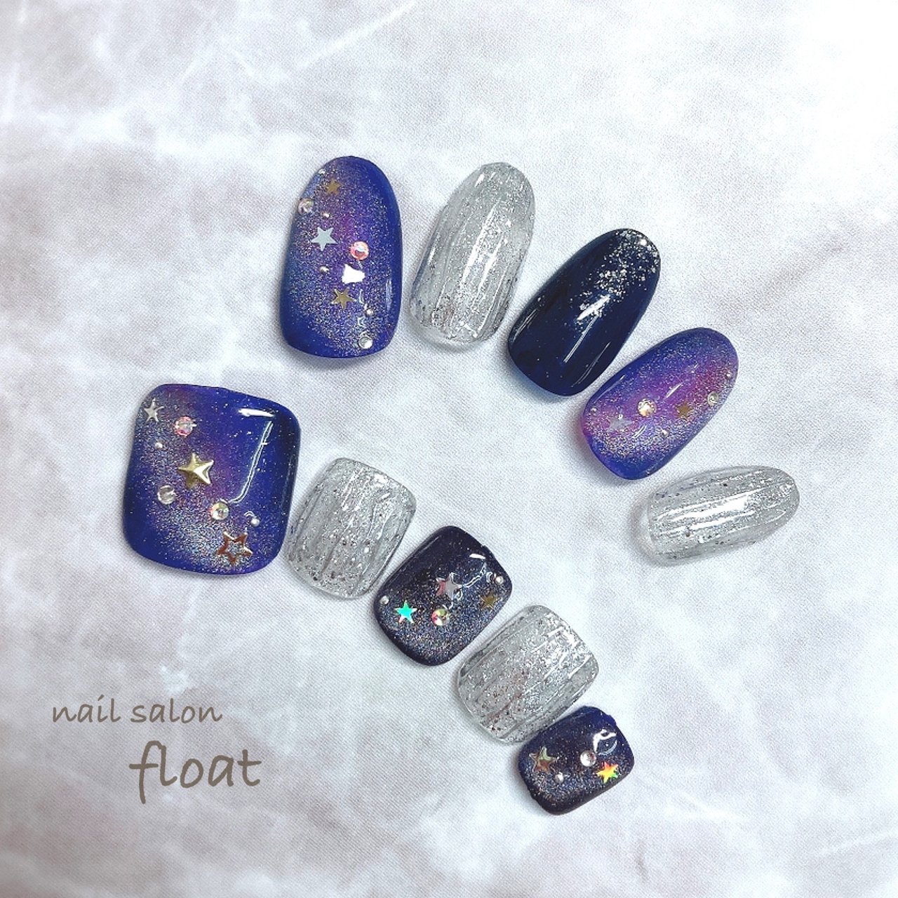 夏/七夕/浴衣/ライブ/フット - nail salon floatのネイルデザイン[No 