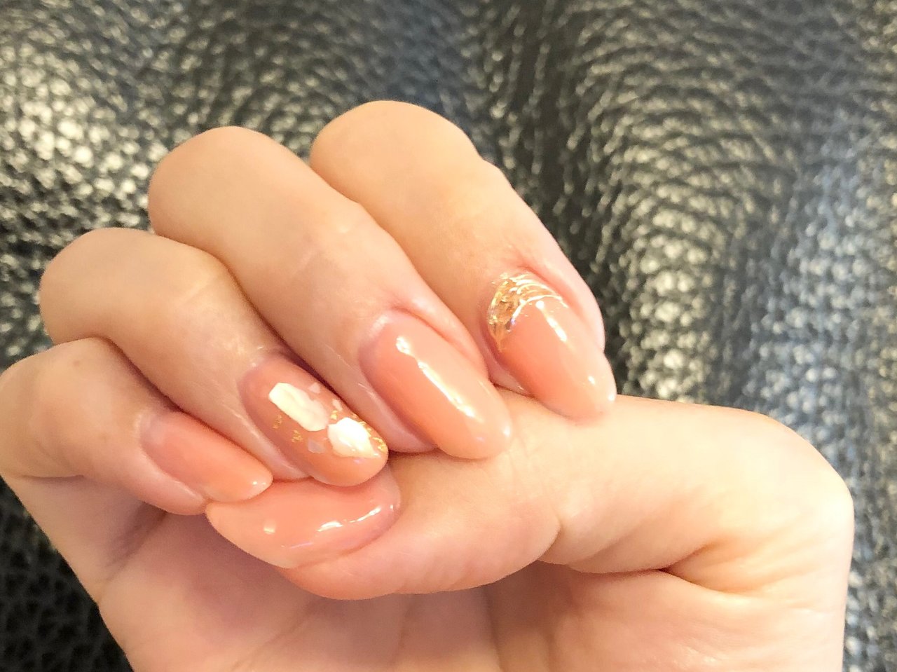 夏/ハンド/シンプル/ワンカラー/シェル - nb23191dc7ad20のネイル