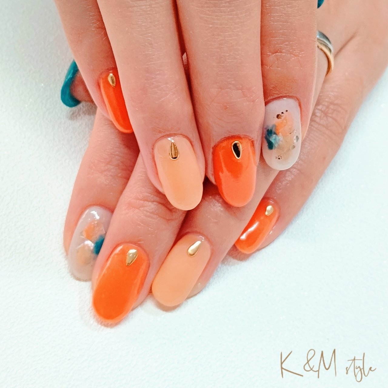 夏 海 リゾート ハンド シンプル K M Nailのネイルデザイン No ネイルブック