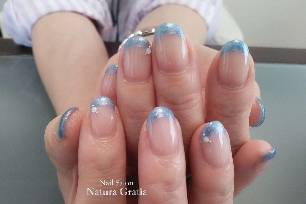夏 オフィス ハンド シンプル フレンチ Naturagratiaのネイルデザイン No ネイルブック