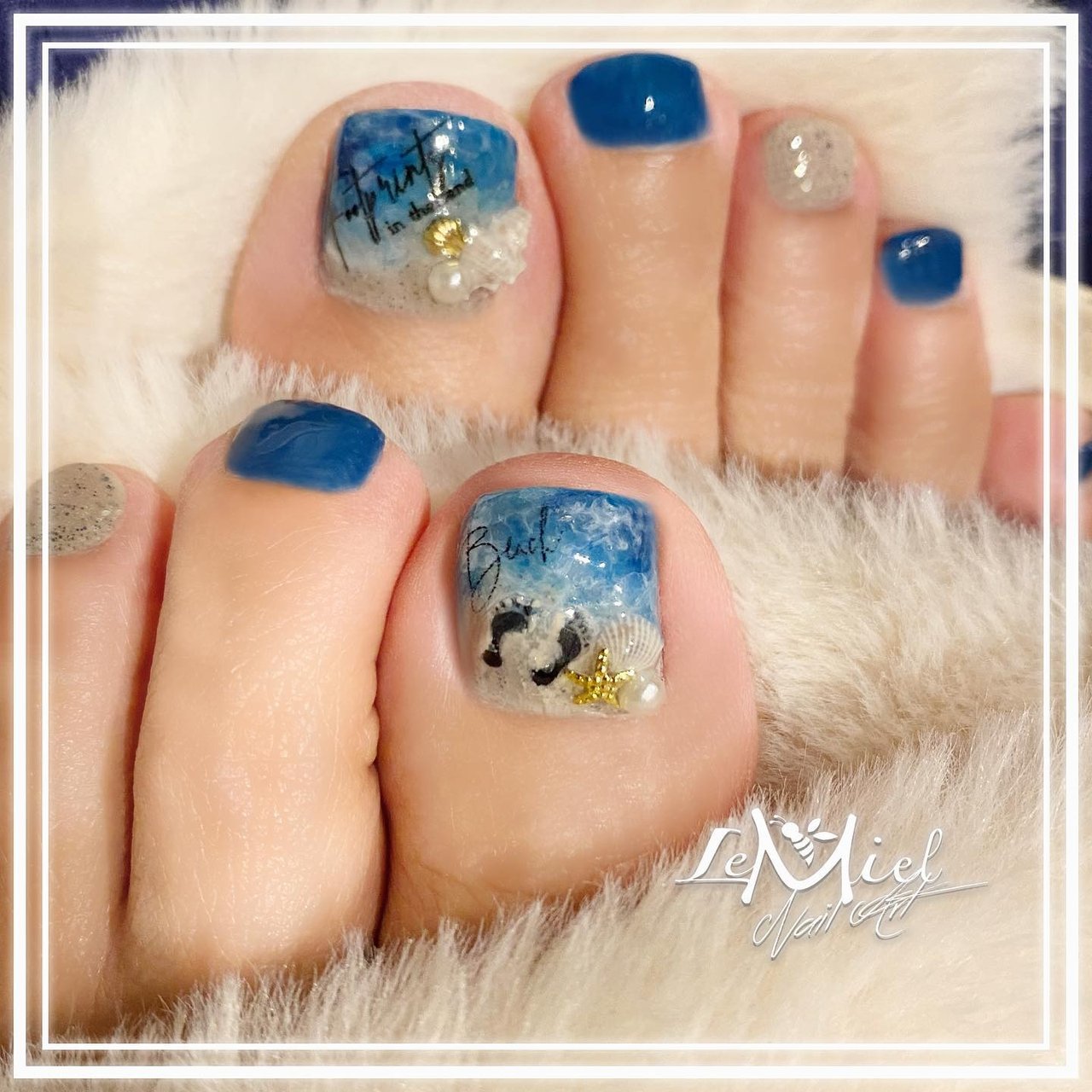 夏 旅行 海 リゾート フット Nail Lemielのネイルデザイン No ネイルブック