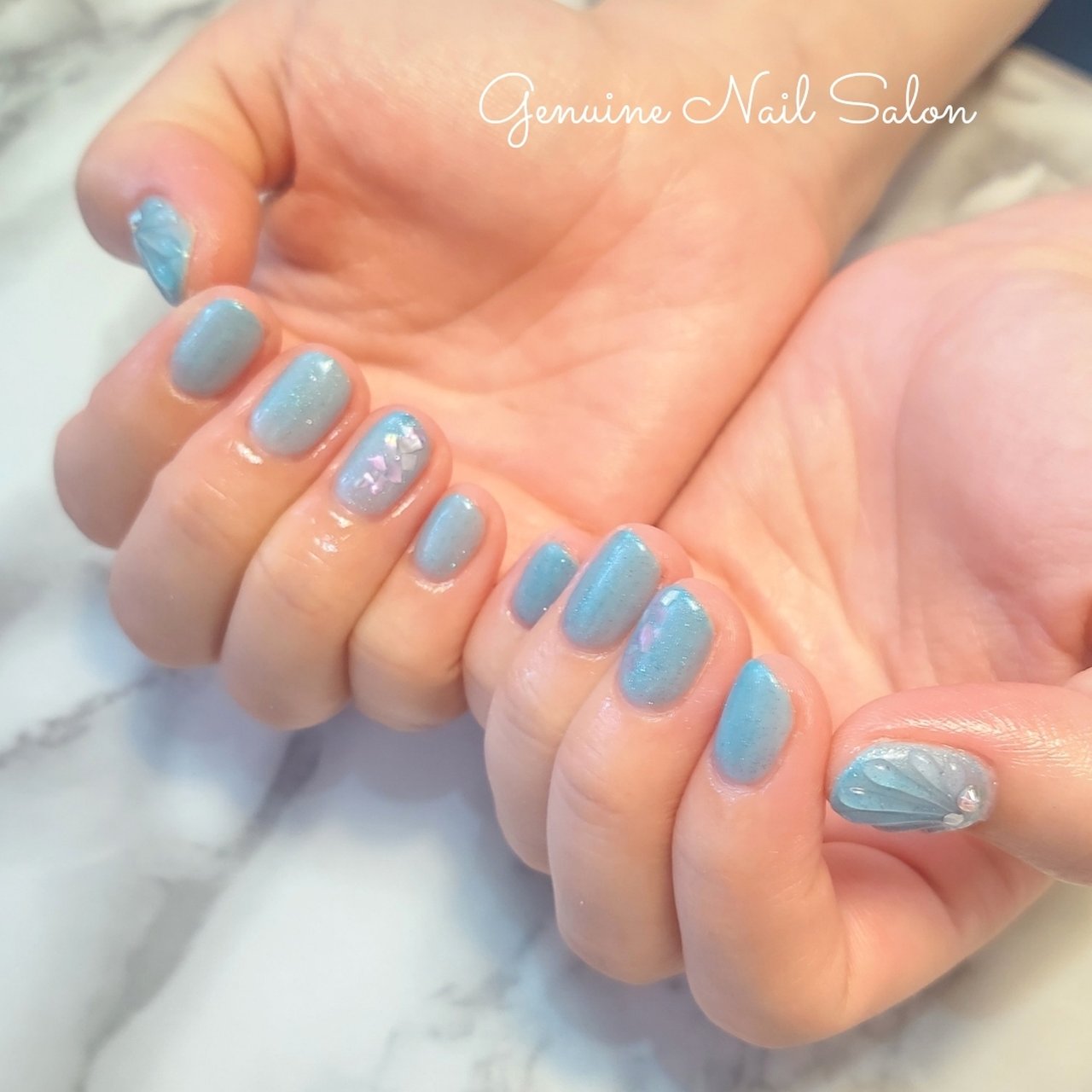 夏/オールシーズン/ハンド/シェル/マーメイド - Genuine Nail Beauty