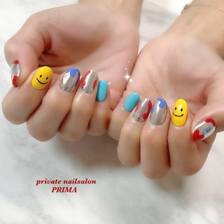 お持ち込みより♡ 
 #ネイル #春ネイル#夏ネイル #大人上品ネイル #大人可愛いネイル 
#ニュアンスネイル #ウェディングネイル
#オフィスネイル
#朝霞市ネイルサロン
#新座市ネイルサロン
#志木市ネイルサロン
#埼玉ネイルサロン
#埼玉ママ #ママネイリスト
#お客様ネイル #セルフネイル
#自宅ネイルサロン#プライベートネイルサロン #オールシーズン #旅行 #梅雨 #海 #ハンド #ミラー #ミディアム #オーバル #イエロー #水色 #シルバー #ジェルネイル #お客様 #PRIMA 〜private nail salon 〜 #ネイルブック