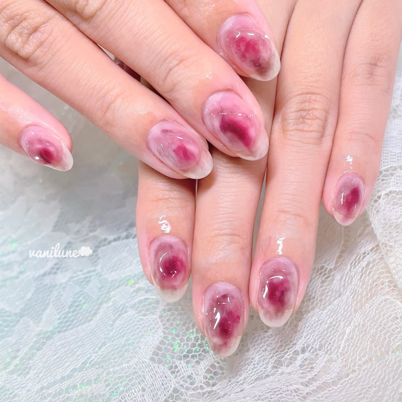 ハンド 3d チーク ニュアンス マーブル Vanilune Nailのネイルデザイン No ネイルブック