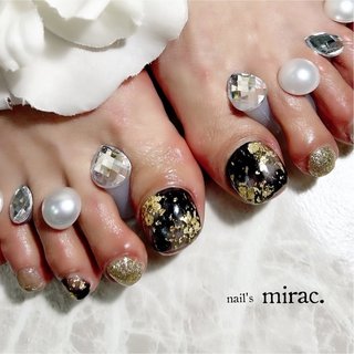 #フットネイル #ブラックネイル
#ネイル
#ネイルズミラク岡山
#nailsmirac
#ジェルネイル #オールシーズン #旅行 #浴衣 #ライブ #フット #ワンカラー #タイダイ #ニュアンス #マグネット #マーブル #ショート #スクエアオフ #ブラック #ゴールド #シルバー #ジェルネイル #お客様 #nail'smirac.☆林 智子 #ネイルブック