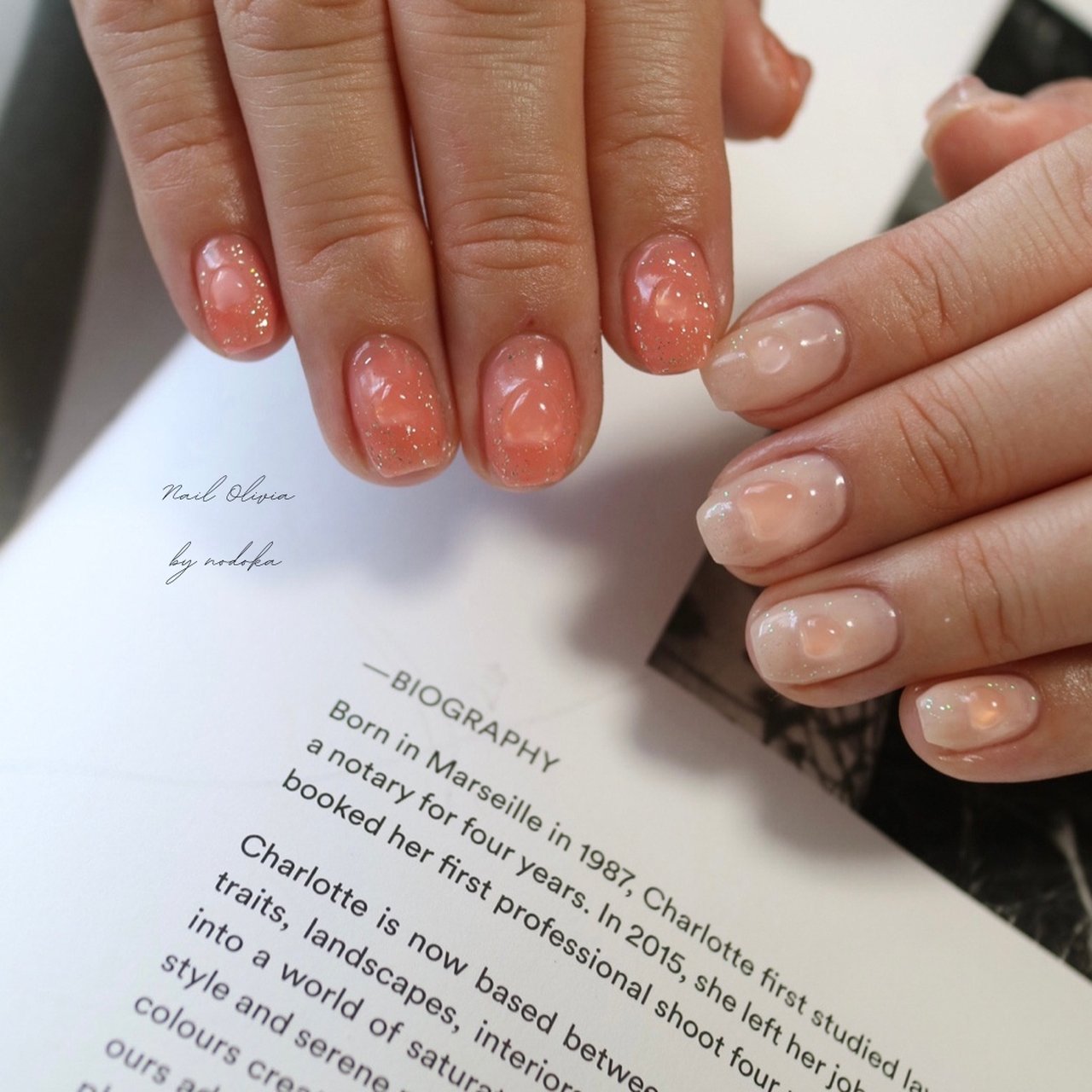 春 夏 ハンド ベージュ ピンク Nodoka Nagoya Nail Oliviaのネイルデザイン No ネイルブック