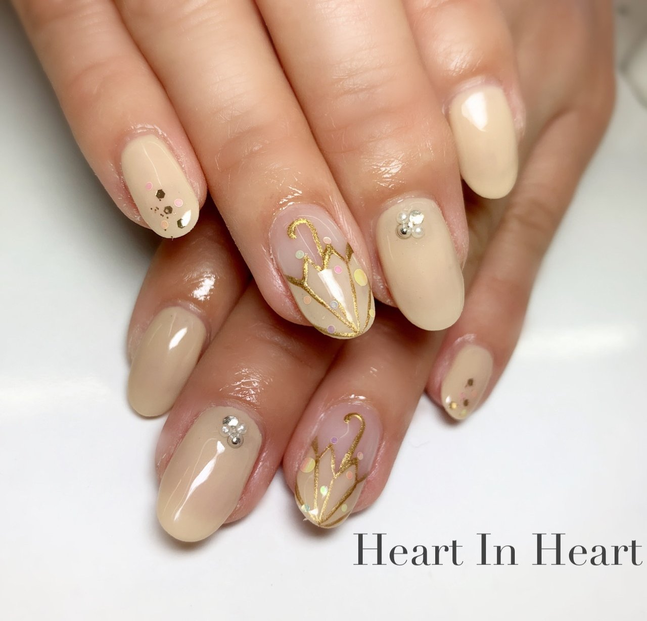 梅雨 海 オフィス ハンド シンプル Heart In Heartのネイルデザイン No ネイルブック