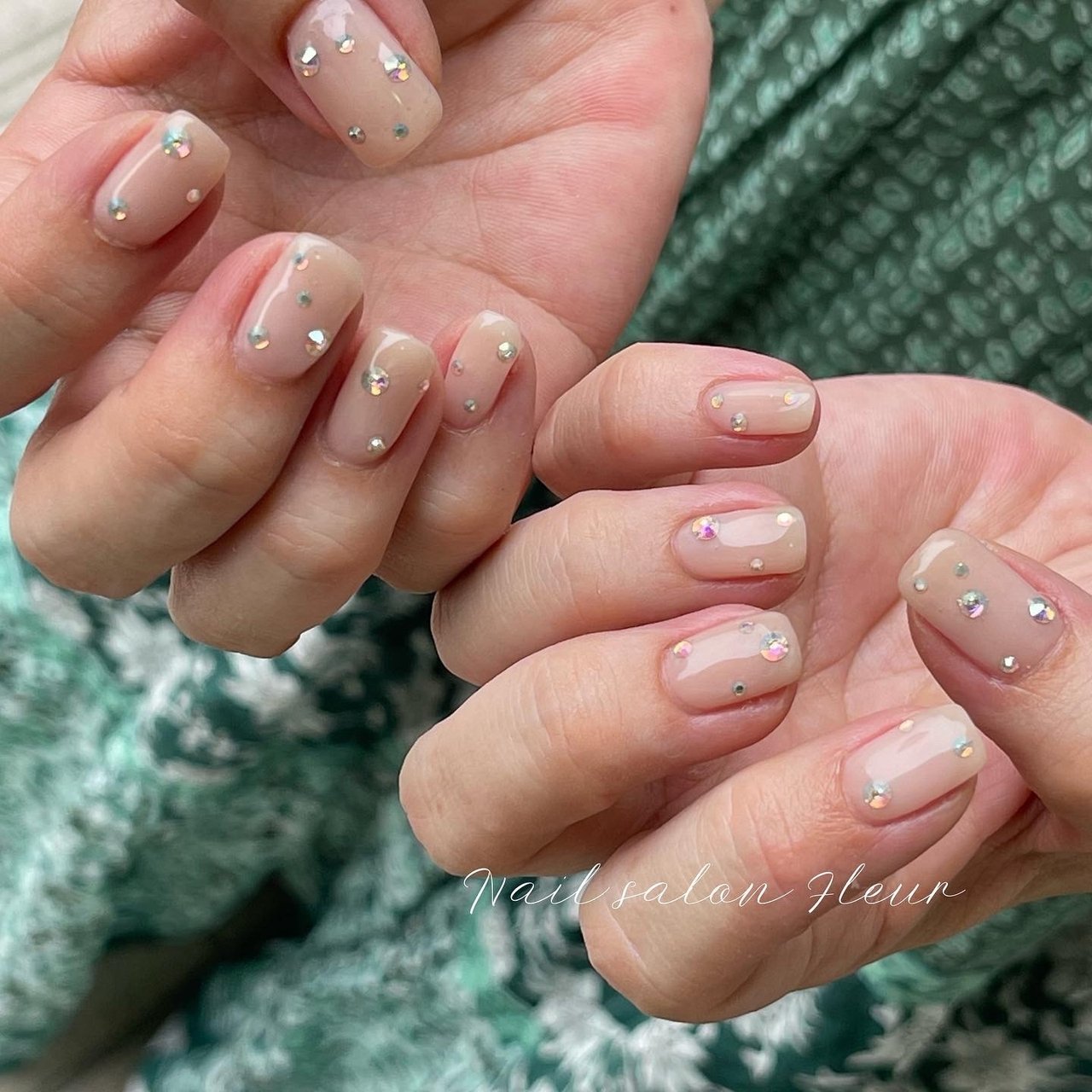 夏 オールシーズン ハンド シンプル スクエアオフ Nail Fleur Maki Futsukiのネイルデザイン No ネイル ブック