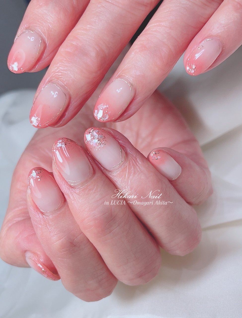 夏 オールシーズン デート 女子会 グラデーション 大曲hikari Nail ﾋｶﾘﾈｲﾙのネイルデザイン No ネイルブック