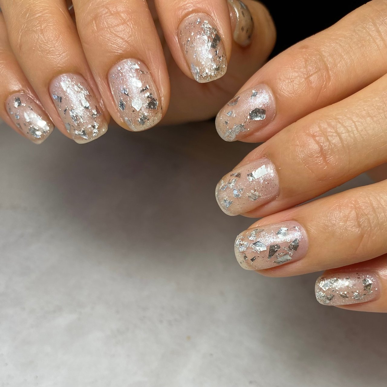 夏 ハンド ホログラム ラメ ショート Nail Salon Linoのネイルデザイン No ネイルブック