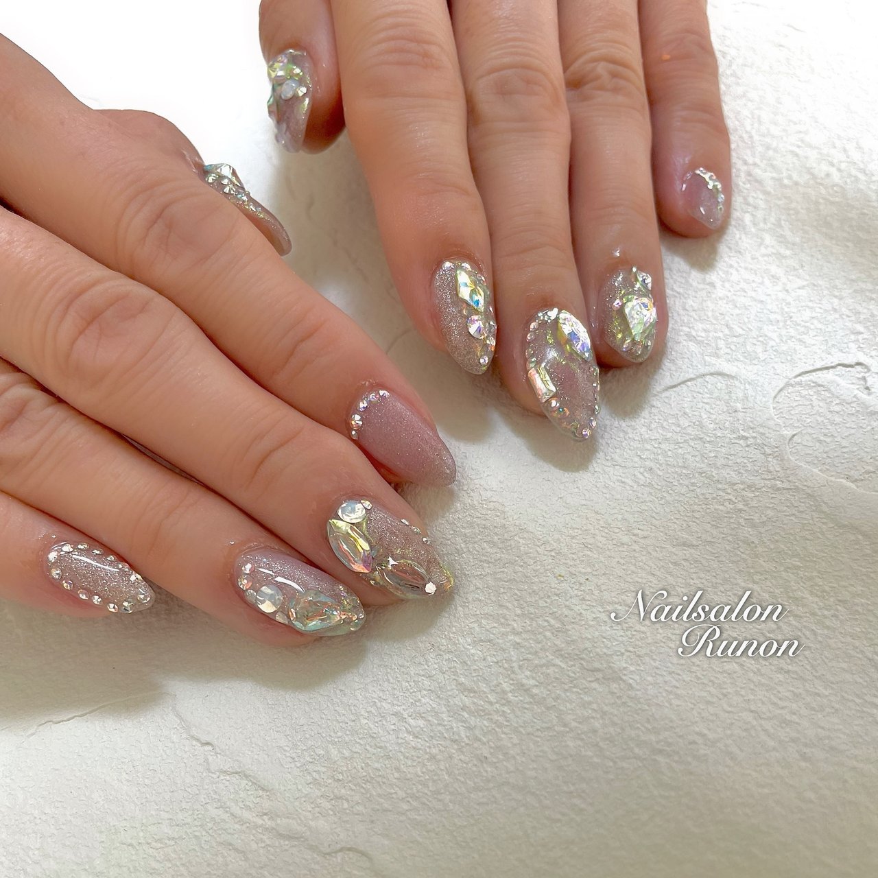 オールシーズン ブライダル パーティー デート ハンド Runonのネイルデザイン No ネイルブック