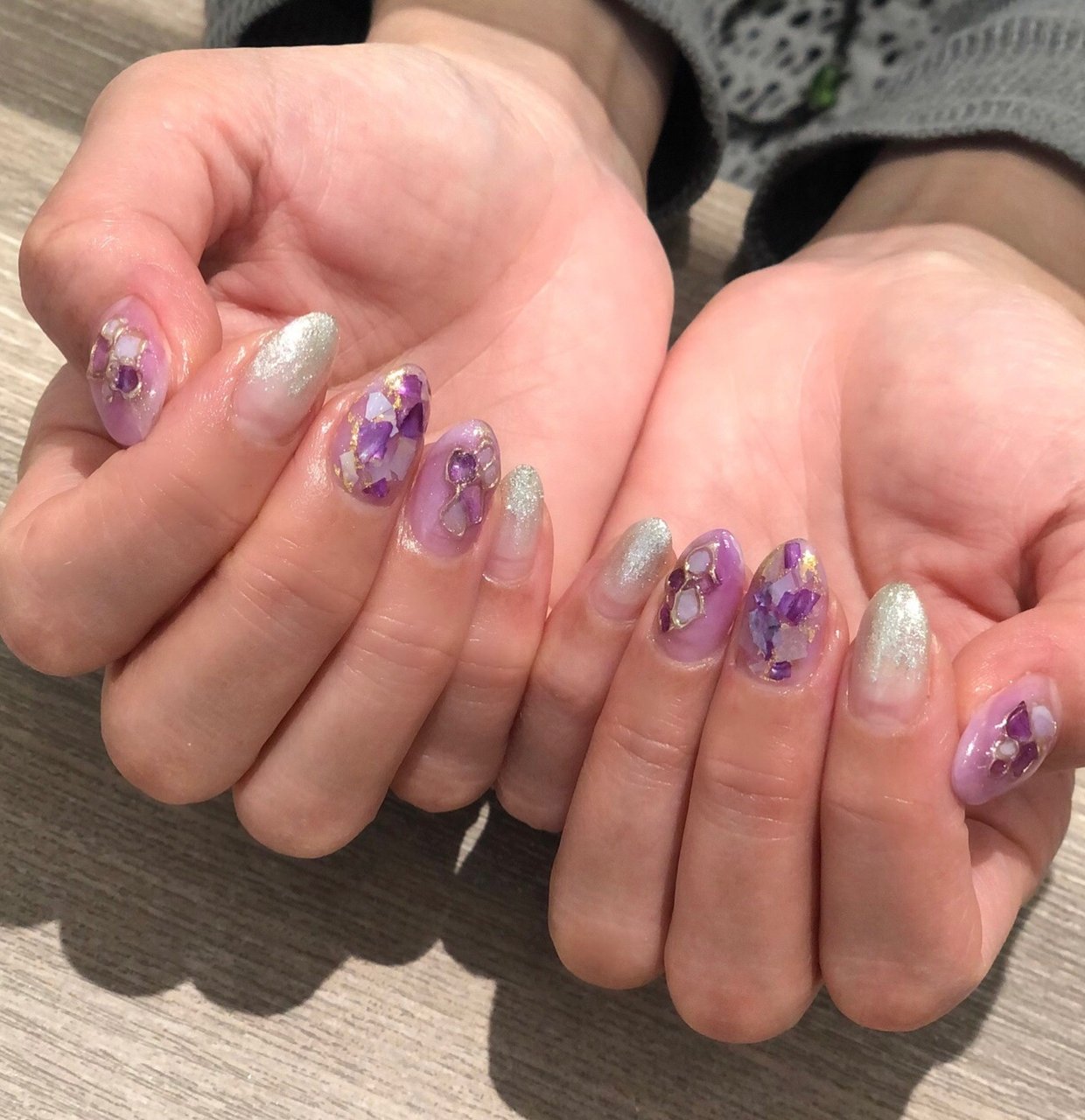 パープル ゴールド シルバー Nodoka Nagoya Nail Oliviaのネイルデザイン No ネイルブック
