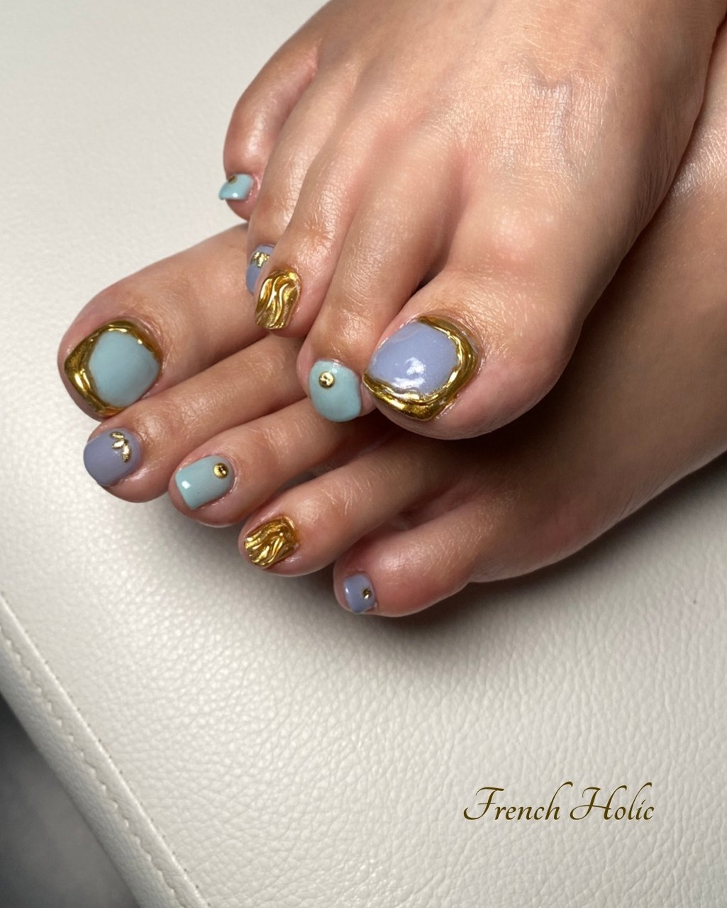 夏 フット ミラー ショート スクエアオフ 完全予約制プライベートネイルサロンfrench Holicのネイルデザイン No ネイルブック