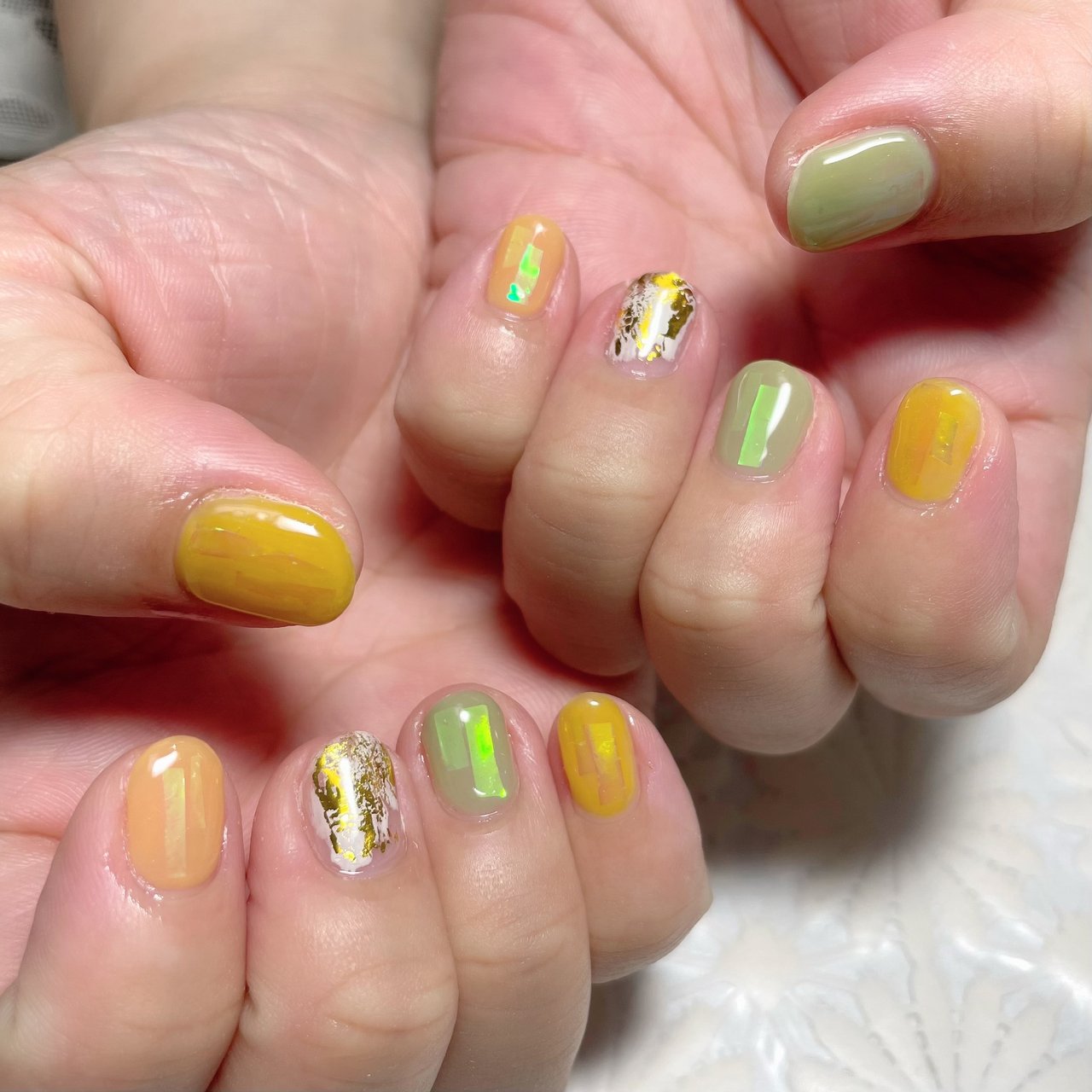 夏 パーティー 女子会 オレンジ イエロー Only Nail 西船橋南口徒歩6分 のネイルデザイン No ネイルブック