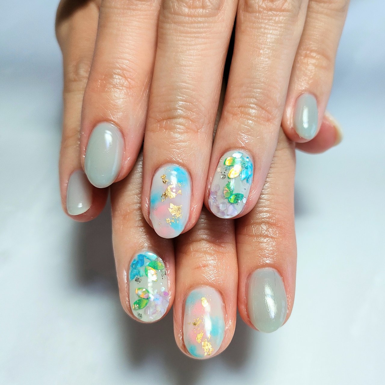 夏 梅雨 デート 女子会 グラデーション Nail Oasis Easeのネイルデザイン No ネイルブック