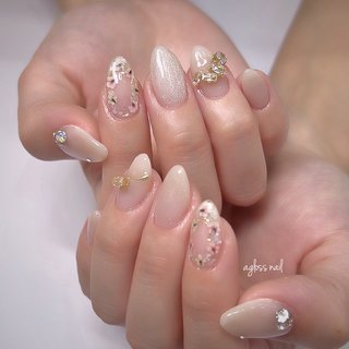 冬 押し花のネイルデザイン ネイルブック