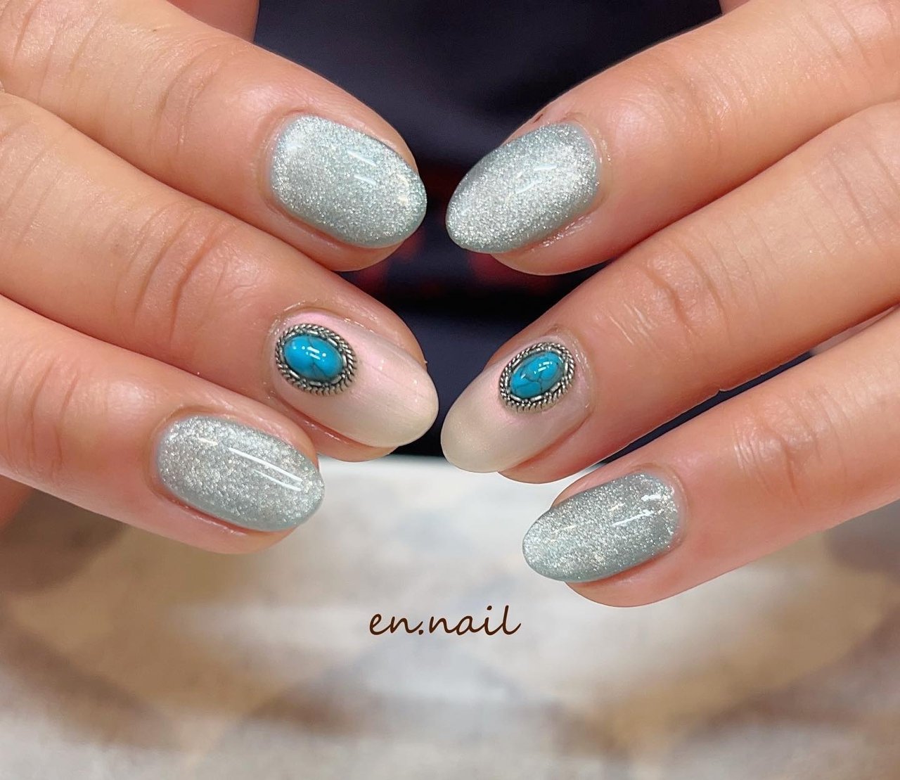 夏 オールシーズン 梅雨 海 ハンド En Nailのネイルデザイン No ネイルブック