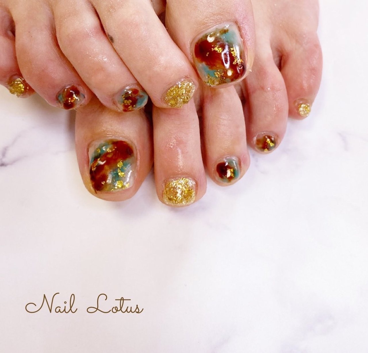 夏 旅行 リゾート 女子会 フット Nail Lotusのネイルデザイン No ネイルブック