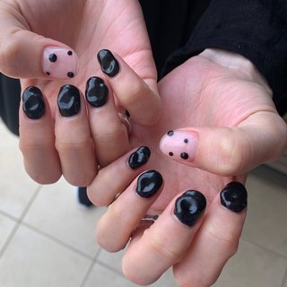 ブラック 黒 個性的ネイルのネイルデザイン ネイルブック