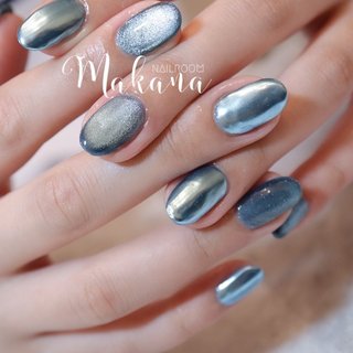 人気順｜ミラーネイル(ミラー)/#ブルーミラーネイルのネイル