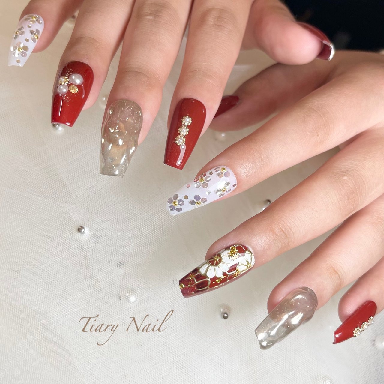 ニュアンス 和装 成人式ネイル ネイルチップ マグネットネイル 新品 送料無料