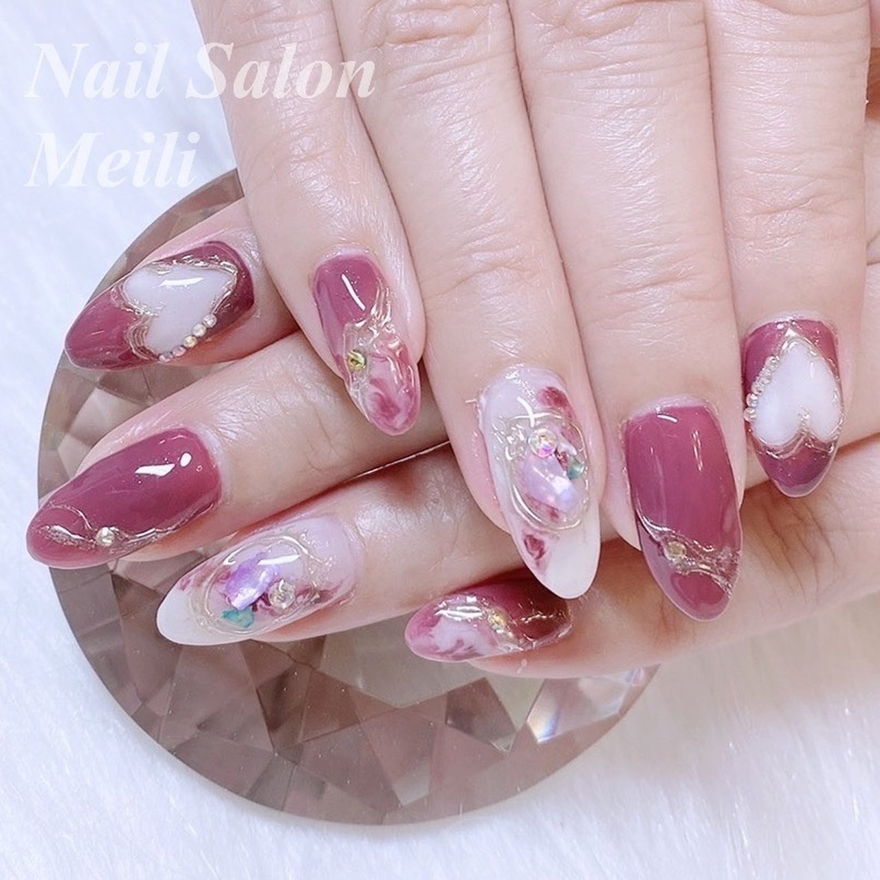 オールシーズン ハンド シンプル ミディアム ホワイト Nail Salon Meili 埼玉日進のネイルデザイン No ネイル ブック