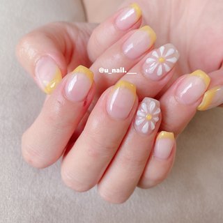 イエローフレンチのネイルデザイン(6ページ目)｜ネイルブック 