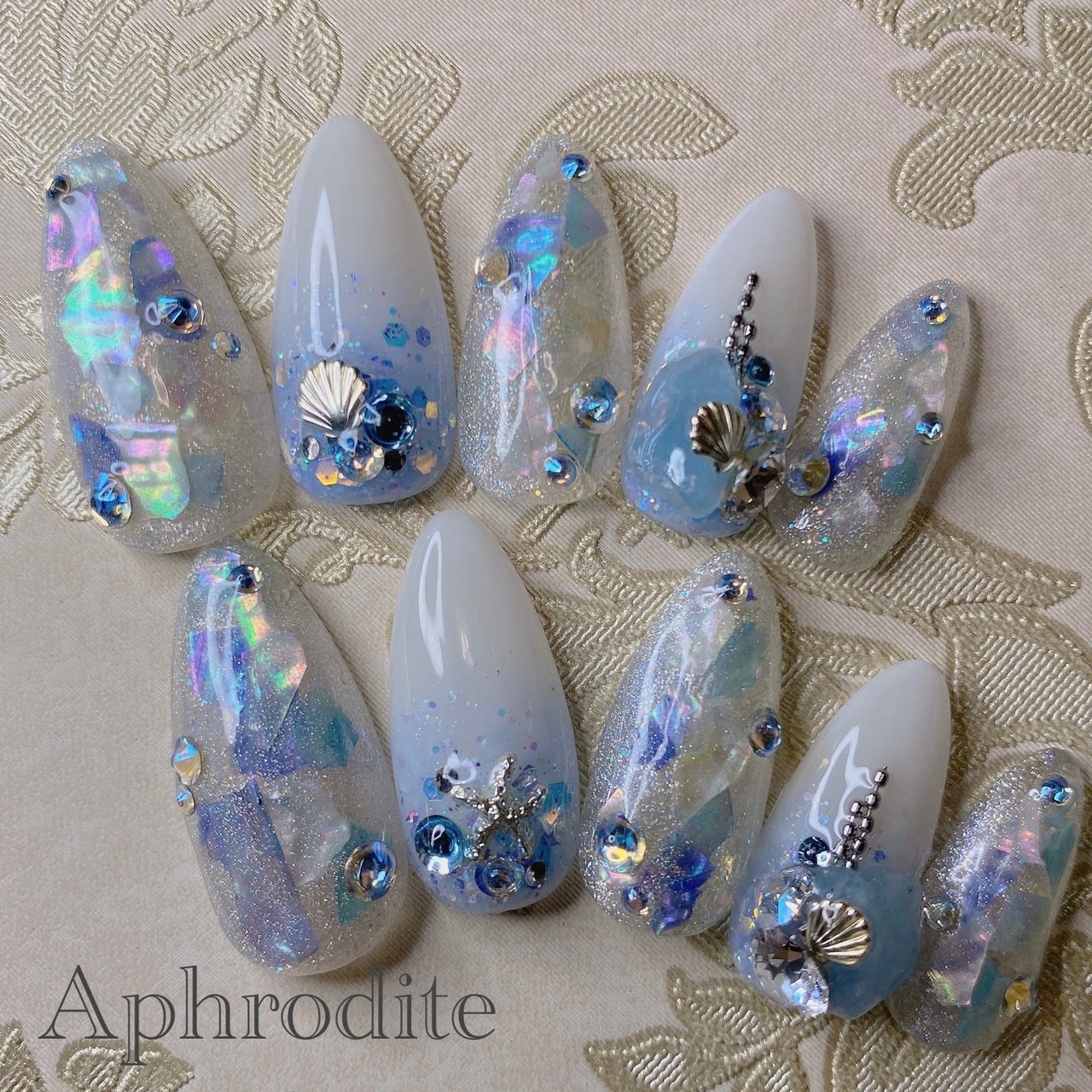 夏 オールシーズン 海 リゾート ハンド Hikaru Nailのネイルデザイン No ネイルブック