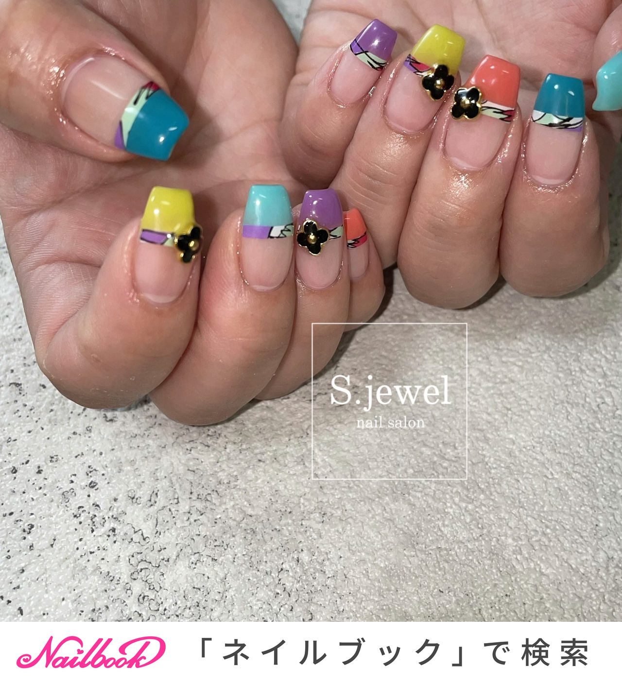 最旬トレンドパンツ スクエア ジェルネイル トライバル フレンチ ネイルチップ 付け爪 Www We Job Com