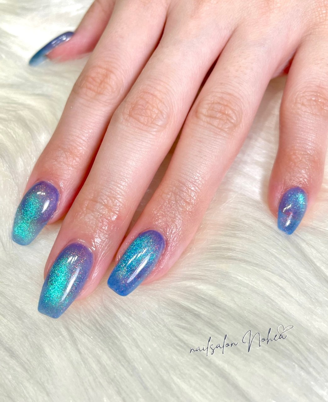 夏 ハンド シンプル ワンカラー マグネット Private Nailsalon Noheaのネイルデザイン No ネイルブック