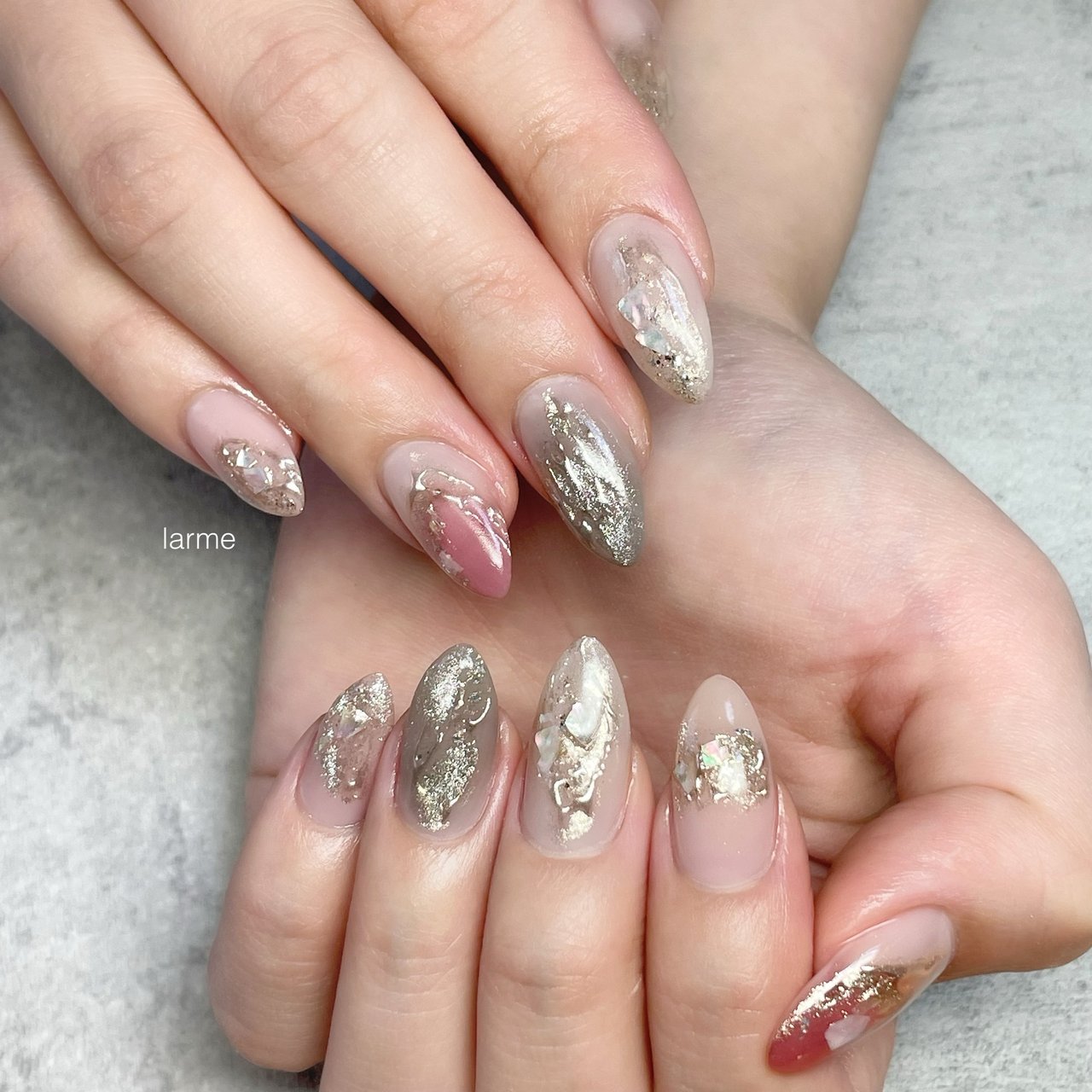ハンド ベージュ ピンク グレージュ Nailroomlarmeのネイルデザイン No ネイルブック