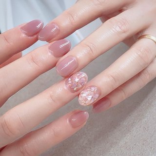 くすみパープルのネイルデザイン ネイルブック