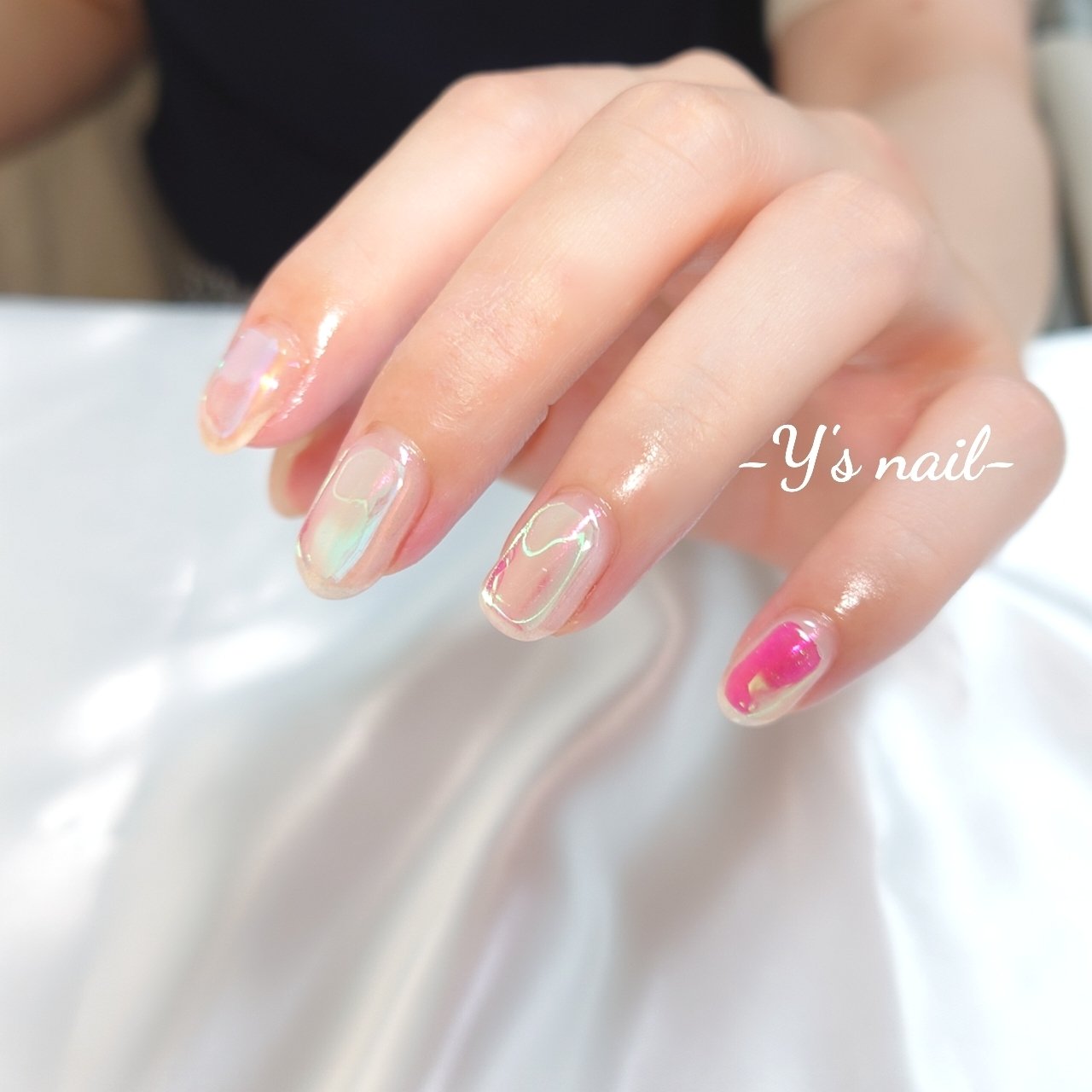 氷宝石 氷 ピンク 水色 Y S Nailのネイルデザイン No ネイルブック