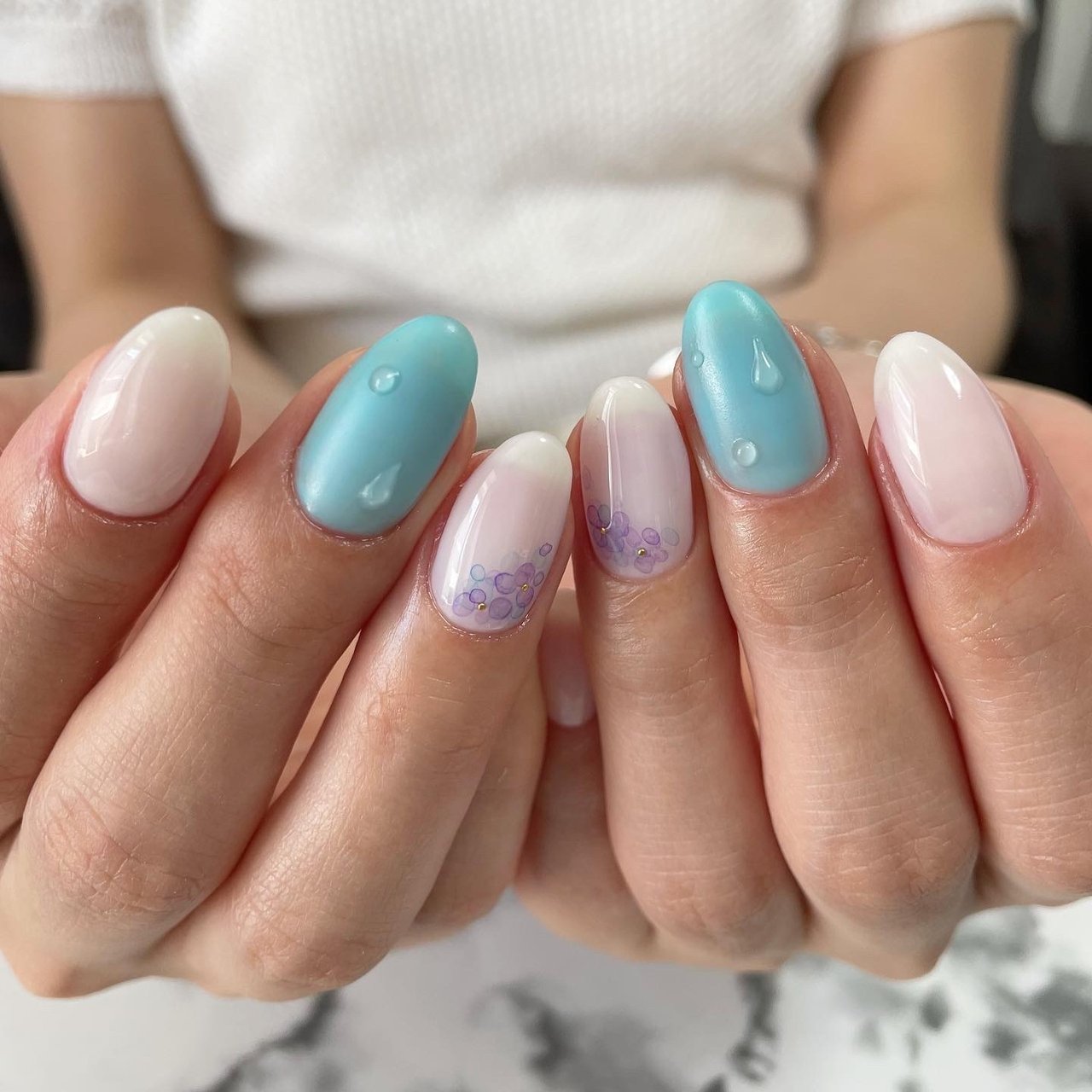 梅雨 パーティー デート 女子会 ワンカラー Nailsalon Almaのネイルデザイン No ネイルブック