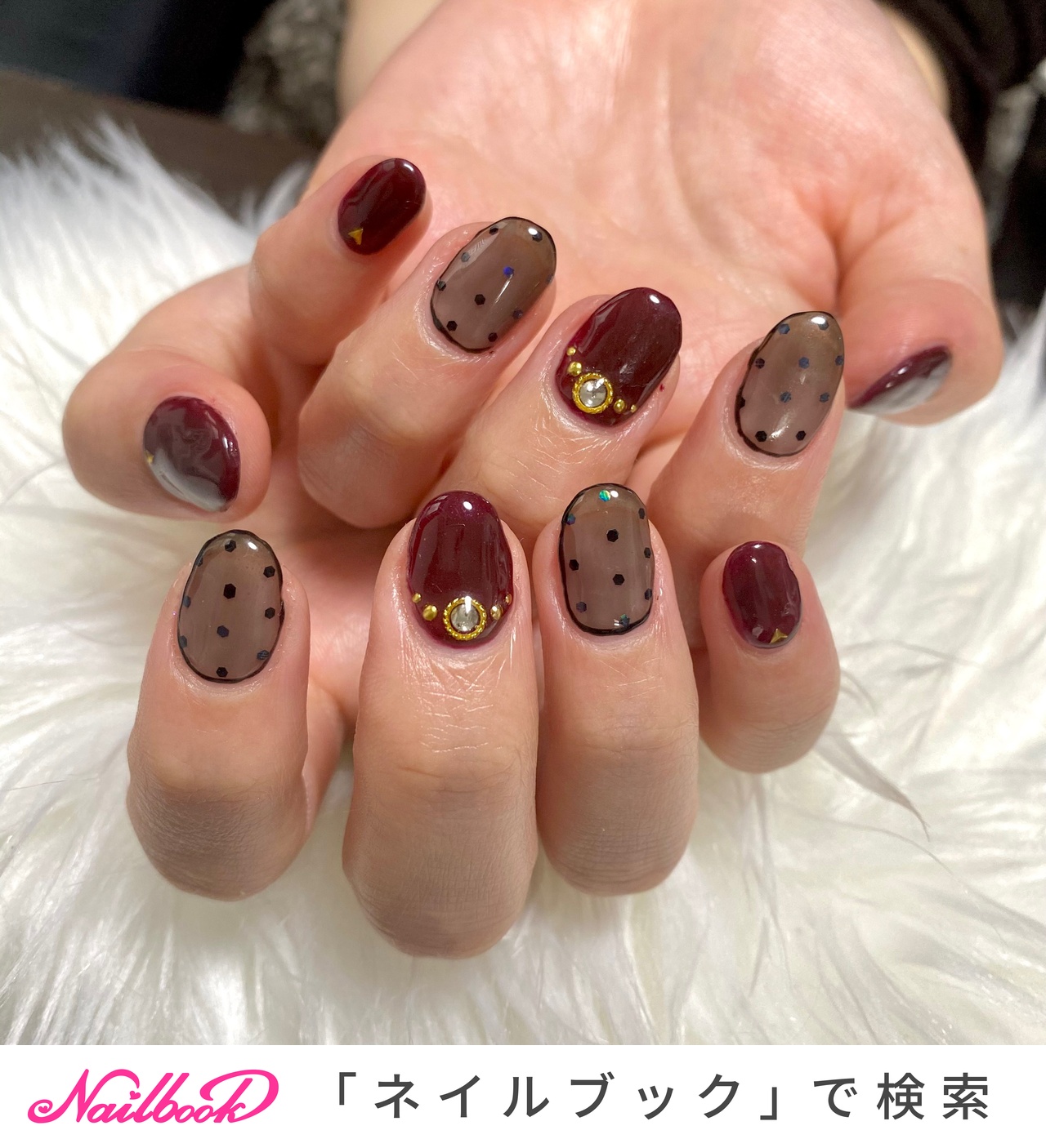 ストッキングネイルのネイルデザイン ネイルブック
