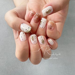 22年 新着順 ホワイト アースカラーのネイルデザイン ネイルブック