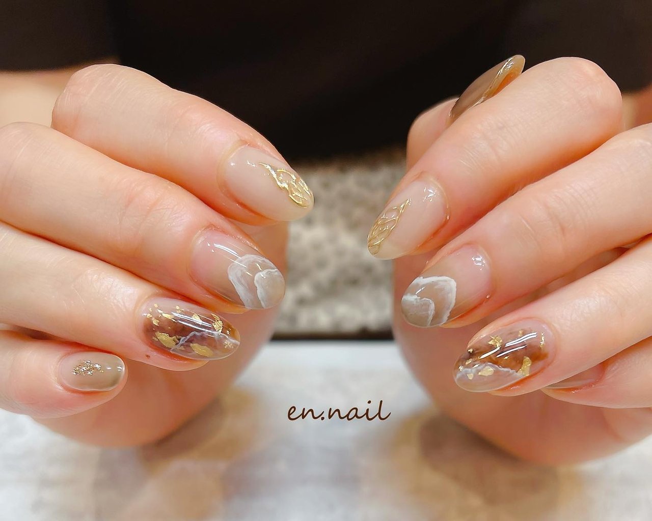 夏 秋 オールシーズン オフィス ハンド En Nailのネイルデザイン No ネイルブック