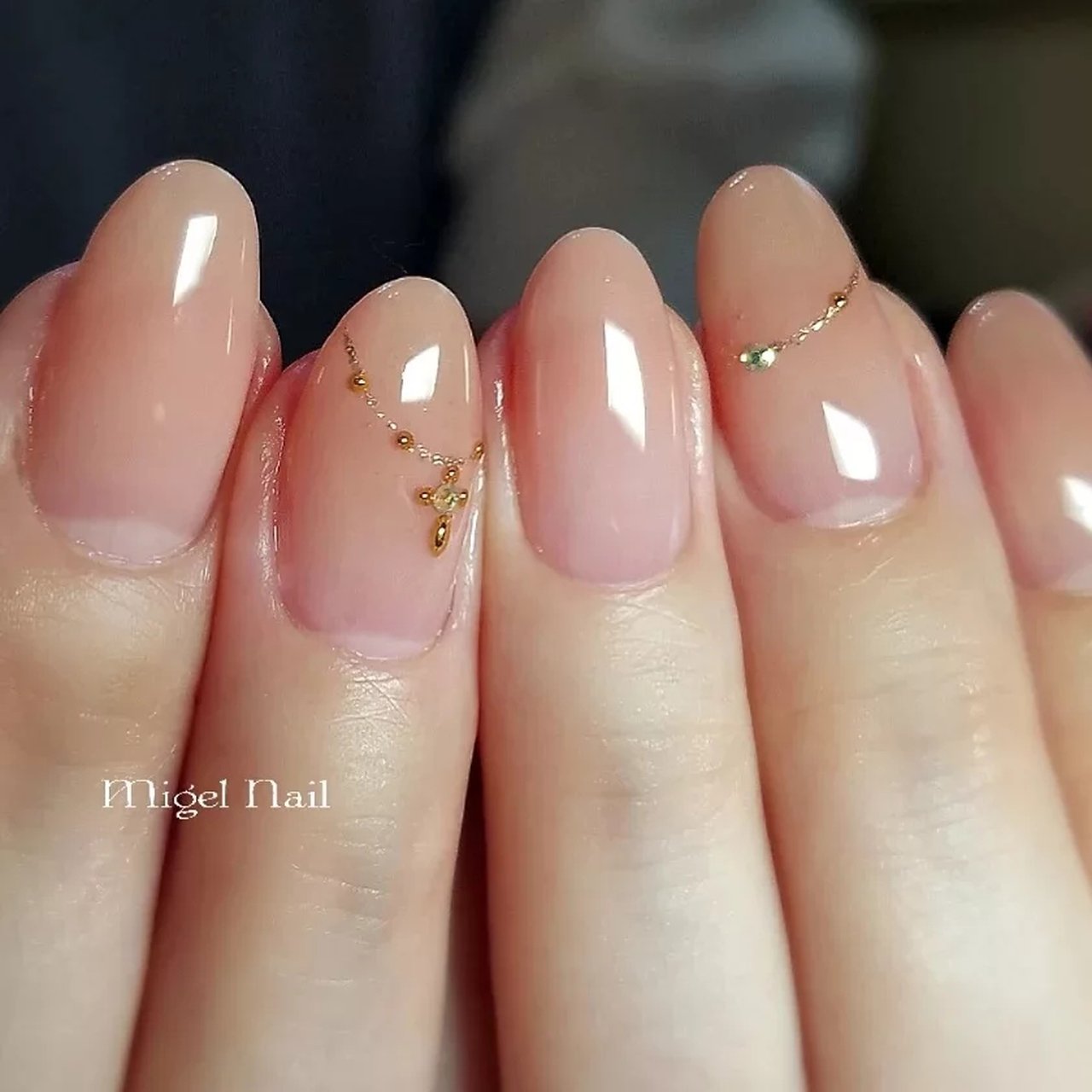 オールシーズン オフィス ブライダル パーティー シンプル Migel Nailのネイルデザイン No ネイルブック